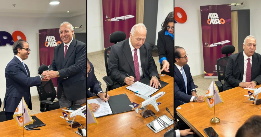 Air Cairo and Arcsen at the signing of the CRM agreement at Air Cairo headquarters in Cairo