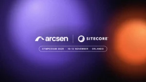 Arcsen and Sitecore logos for Sitecore Symposium 2026, 10 to 12 November, Orlando