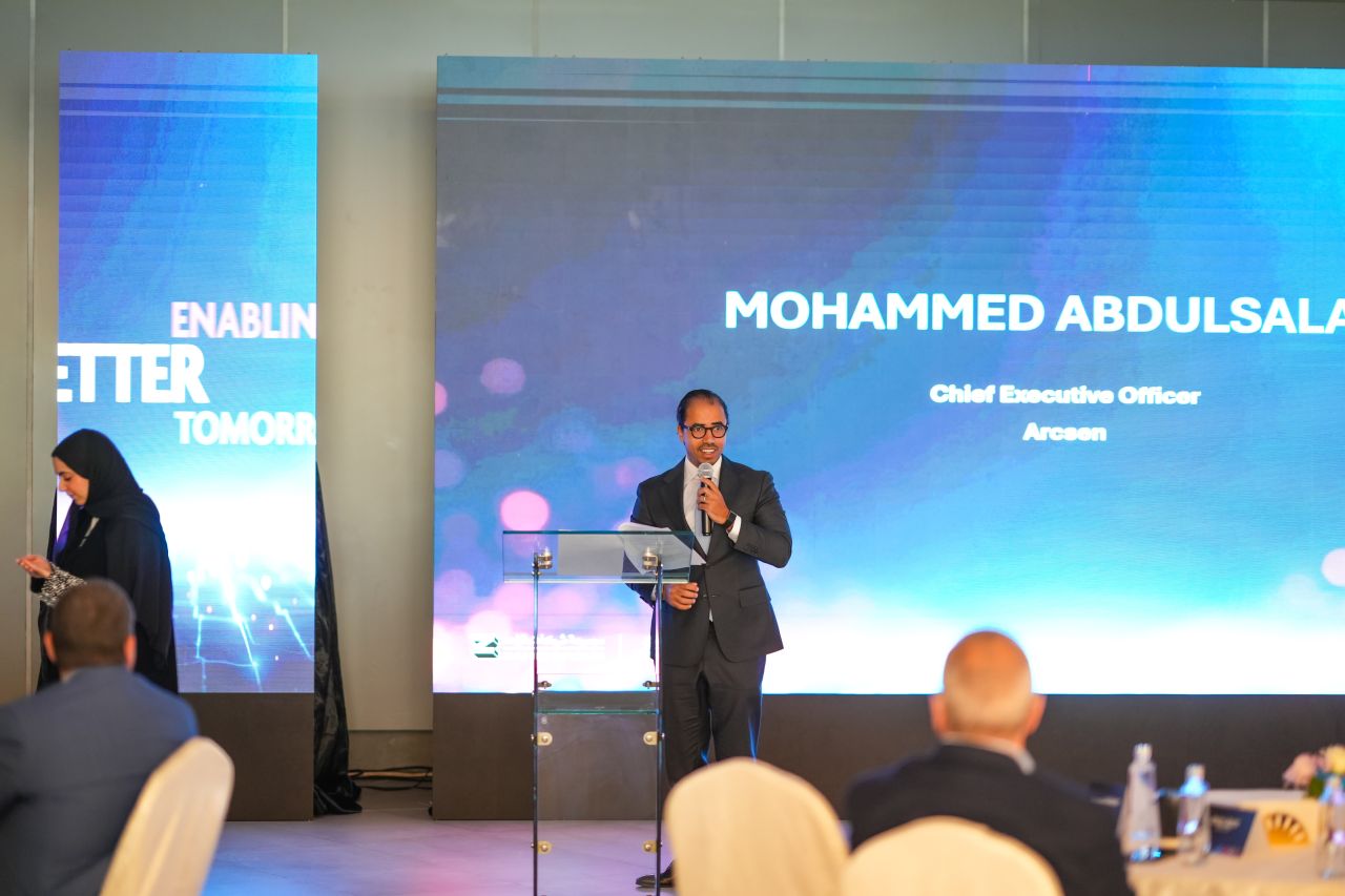 Arcsen CEO Mohamed Abdelsalam speaking at the Zahid Group go-live
