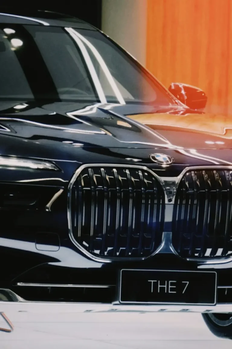 BMW 7 Series in a showroom
