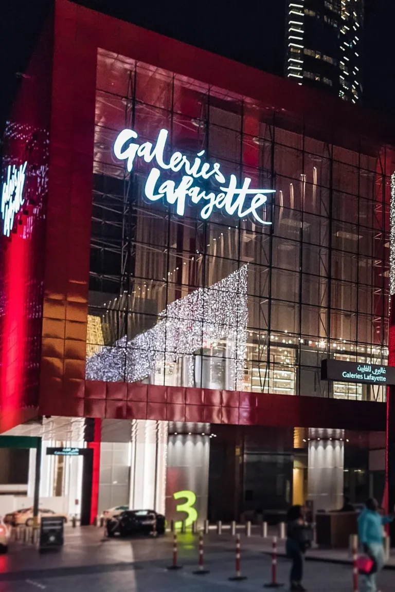 Galeries Lafayette storefront in Dubai